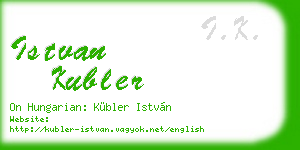 istvan kubler business card